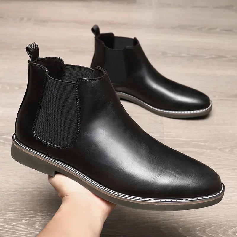 Brooklyn Men's Premium Leather Chelsea Boots – Cushioned Comfort & Flexible Fit