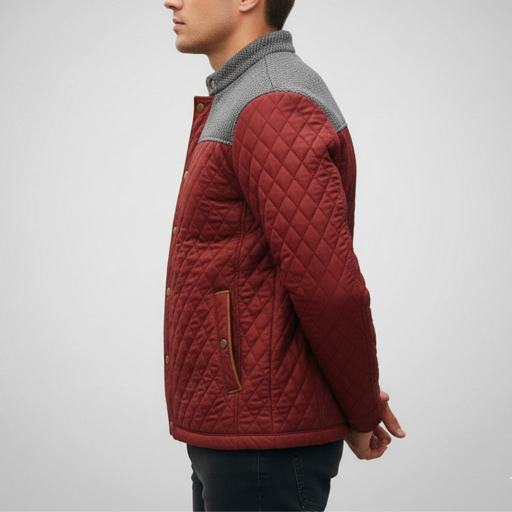 Adriano Men's Lightweight Quilted Puffer Zip-Up Jacket