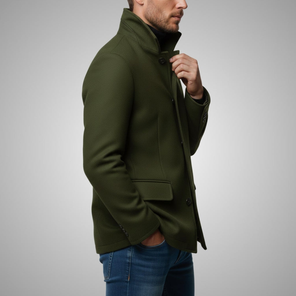 Fredd Men's Tailored Wool Blend Jacket – Premium Cold Weather Coat