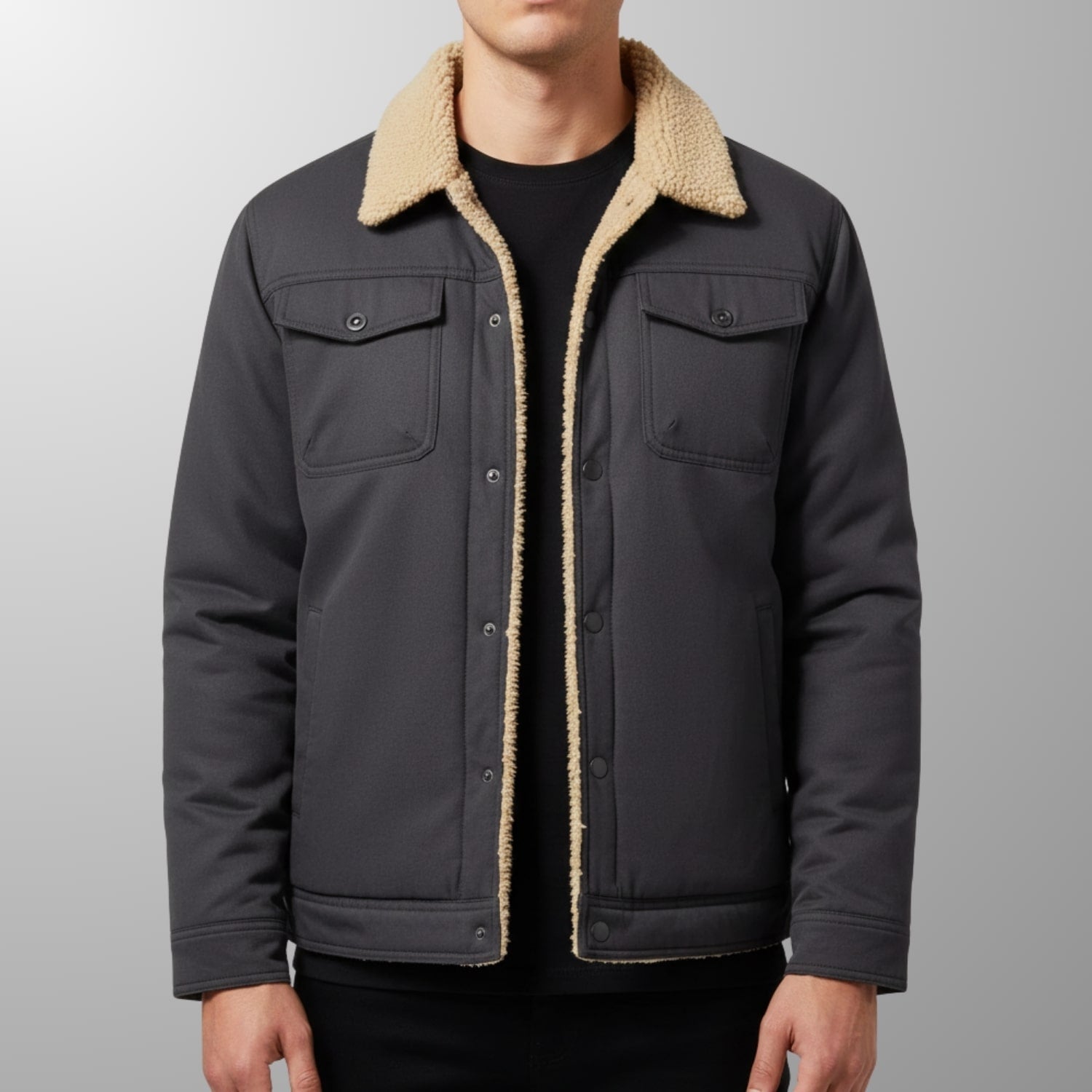 Calder Men's Soft Fleece Bomber Jacket – Classic Design with Zip Closure