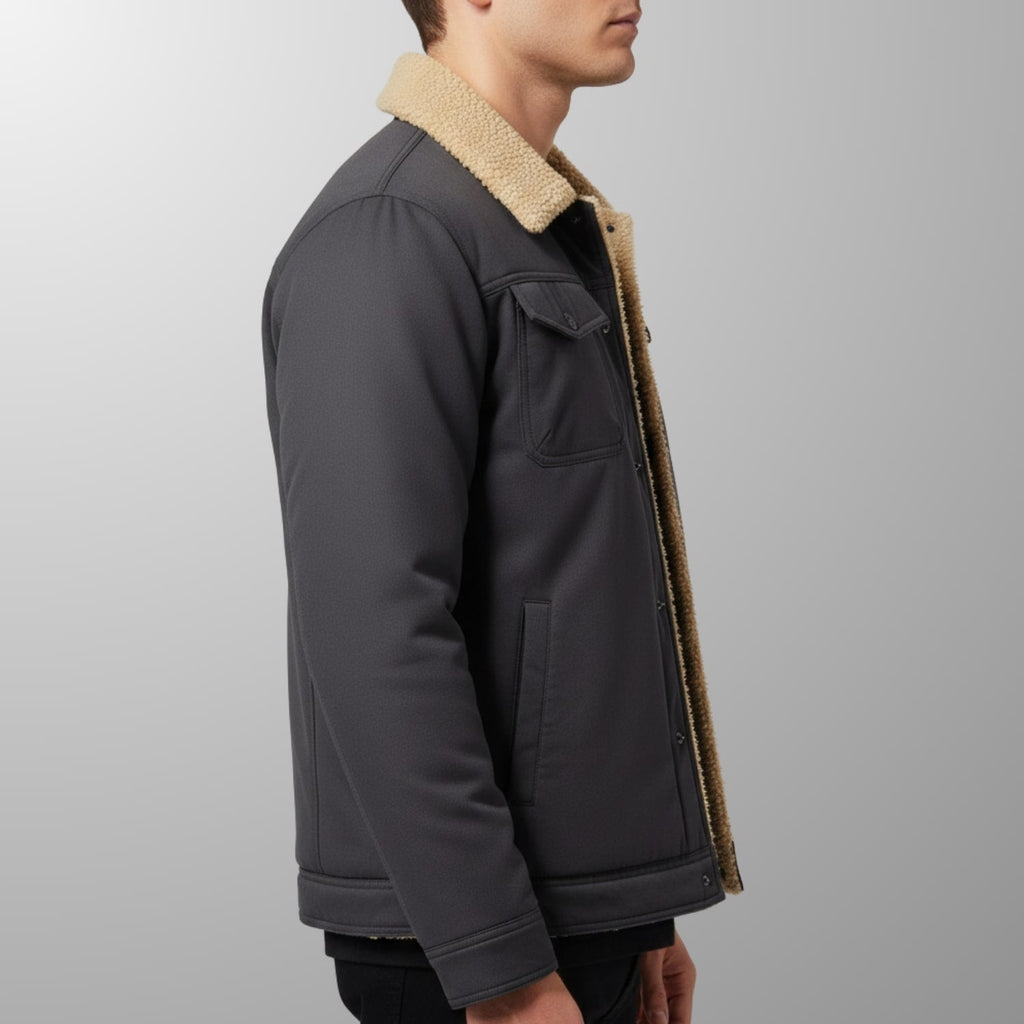 Calder Men's Soft Fleece Bomber Jacket – Classic Design with Zip Closure