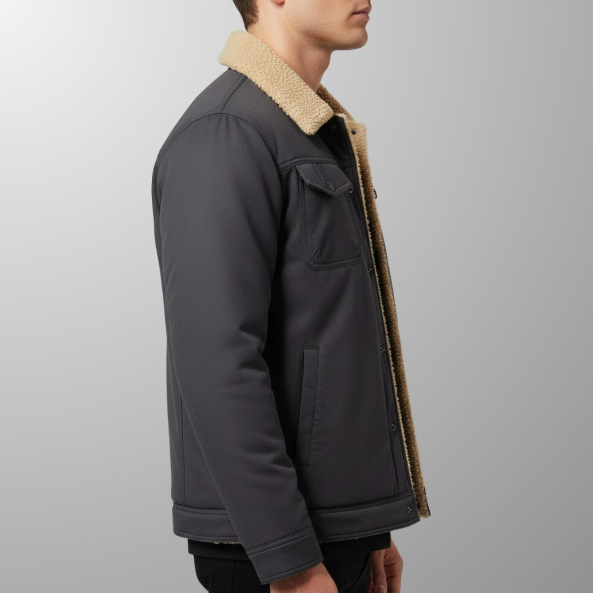 Calder Men's Soft Fleece Bomber Jacket – Classic Design with Zip Closure