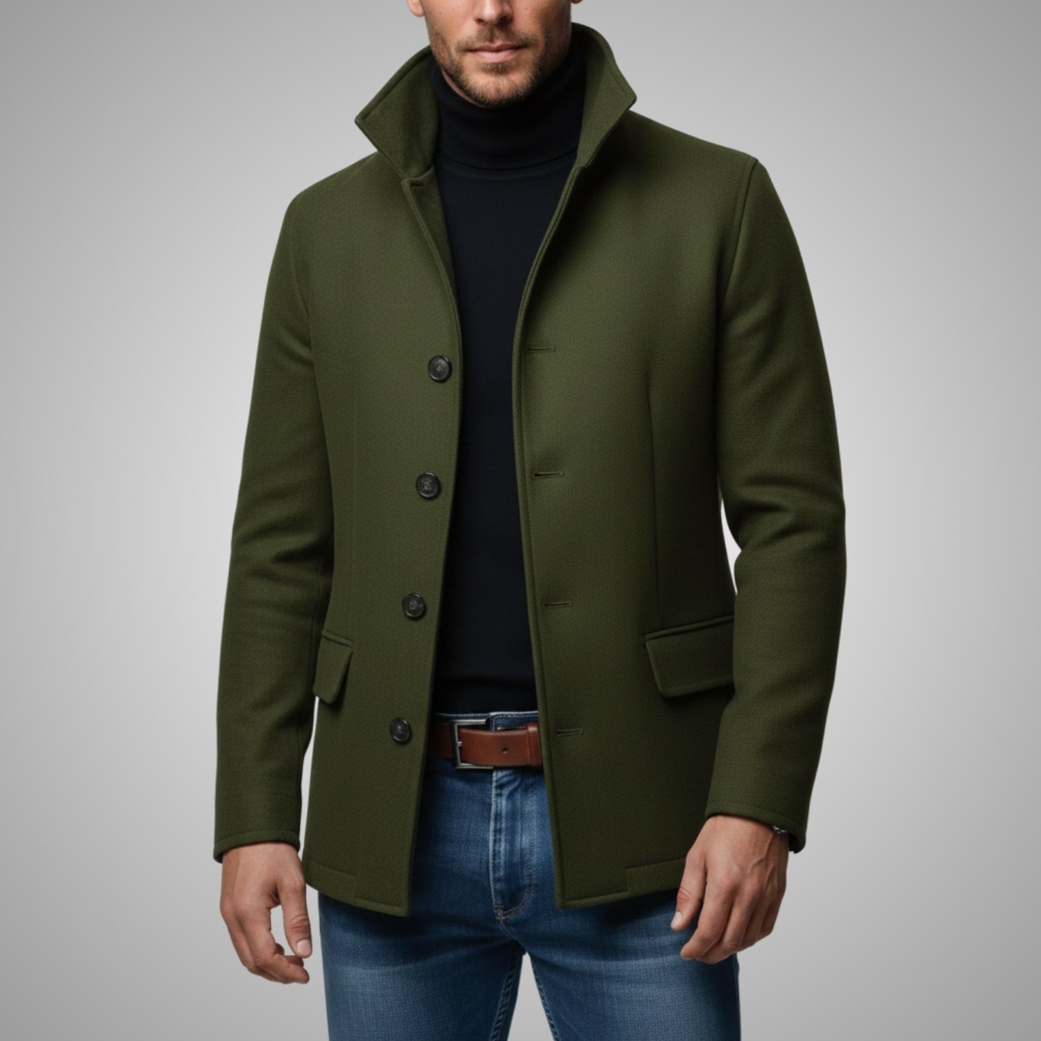Fredd Men's Tailored Wool Blend Jacket – Premium Cold Weather Coat
