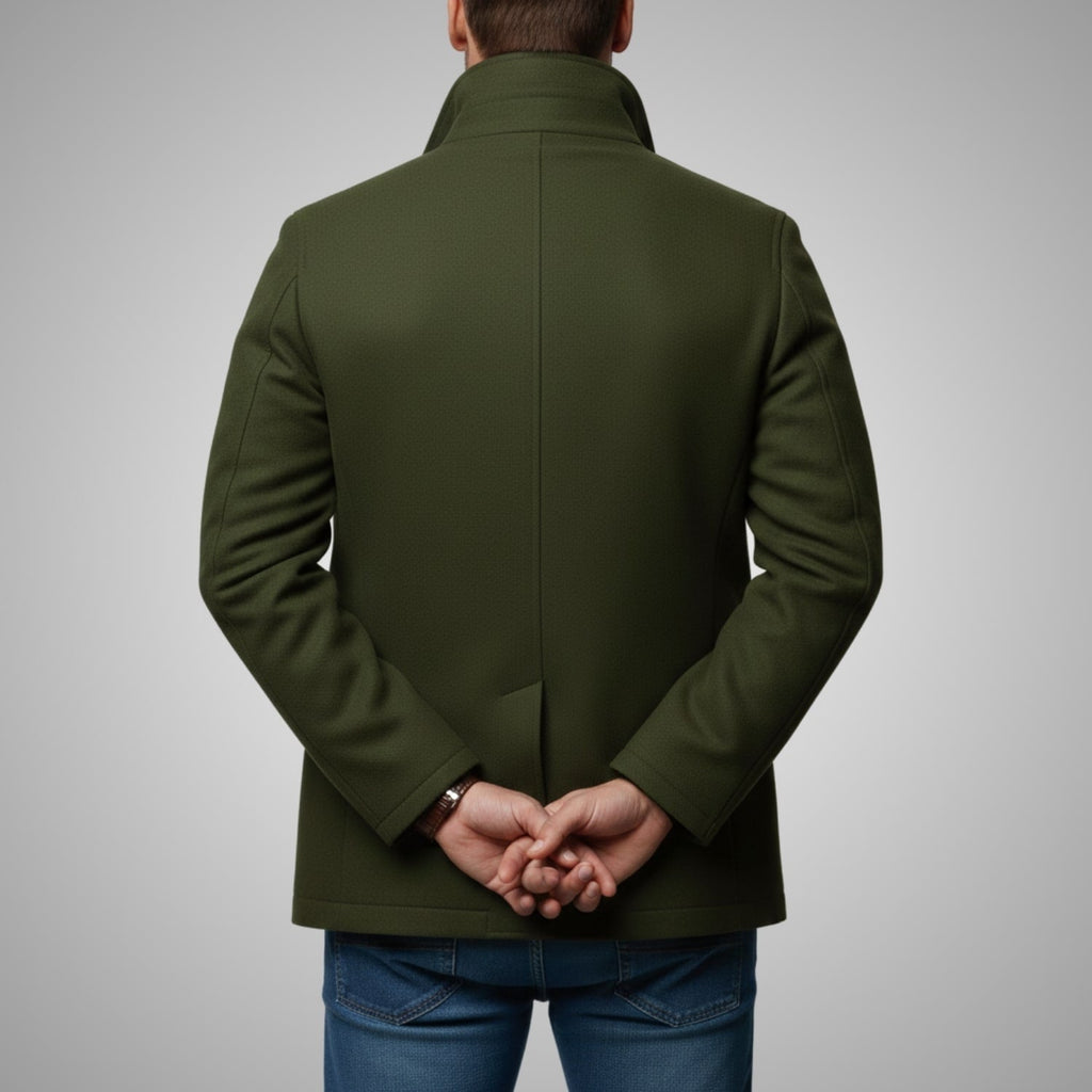 Fredd Men's Tailored Wool Blend Jacket – Premium Cold Weather Coat