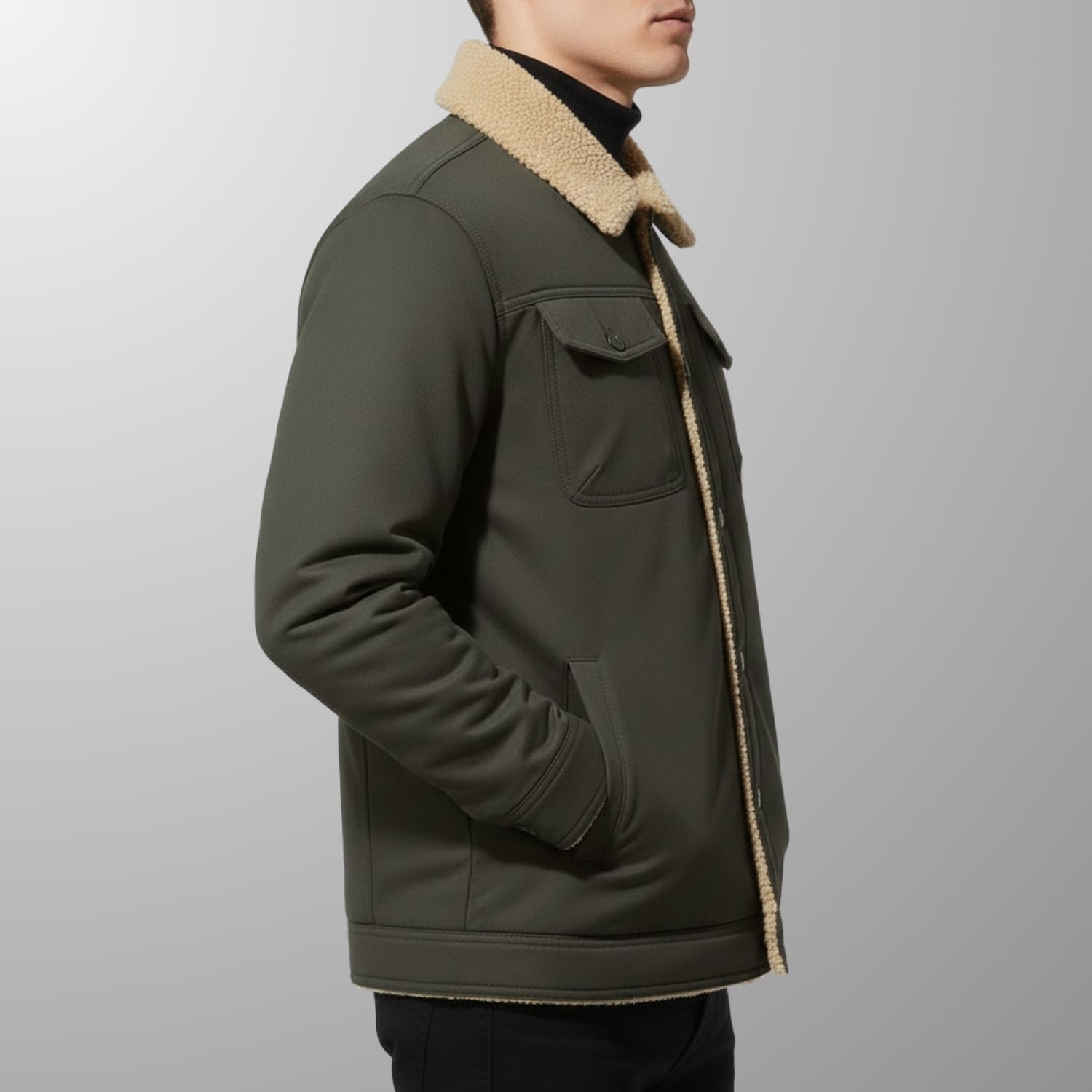 Calder Men's Soft Fleece Bomber Jacket – Classic Design with Zip Closure