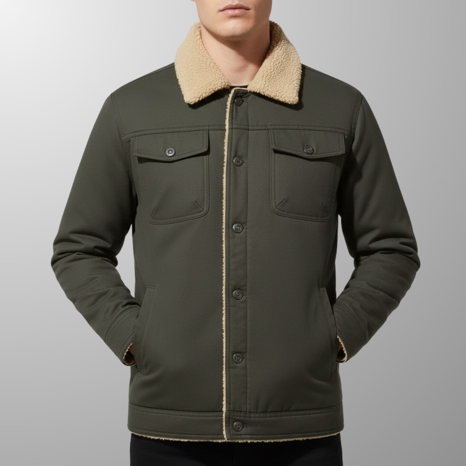 Calder Men's Soft Fleece Bomber Jacket – Classic Design with Zip Closure