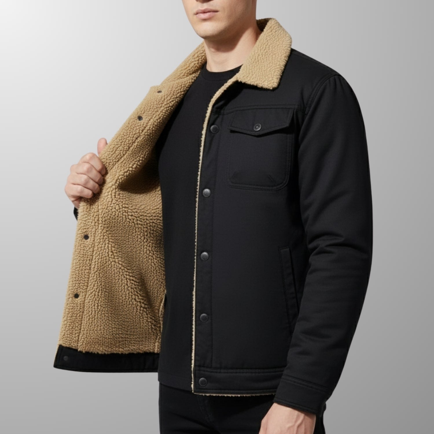 Calder Men's Soft Fleece Bomber Jacket – Classic Design with Zip Closure