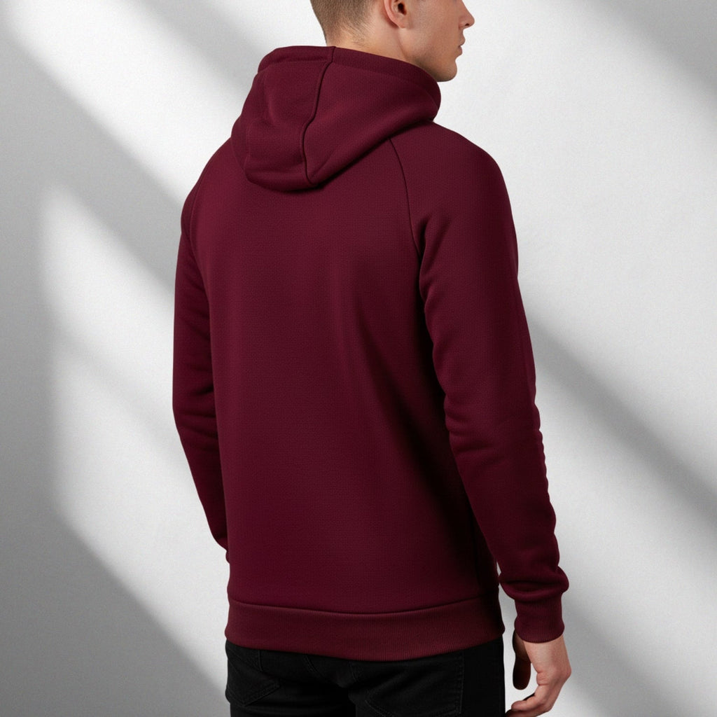 Hendrix Men's Heavyweight Cotton Blend Zip-Up Hoodie with Multiple Pockets