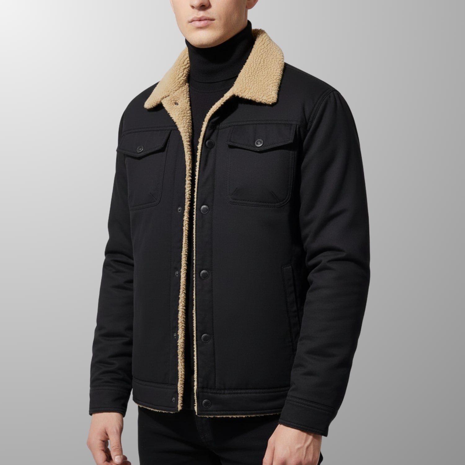 Calder Men's Soft Fleece Bomber Jacket – Classic Design with Zip Closure