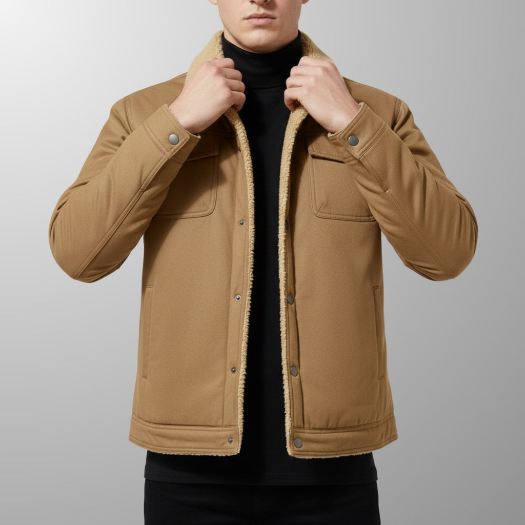 Calder Men's Soft Fleece Bomber Jacket – Classic Design with Zip Closure
