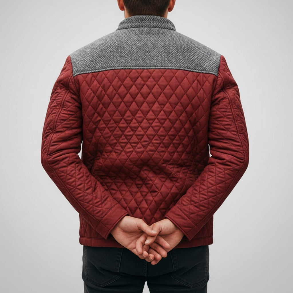 Adriano Men's Lightweight Quilted Puffer Zip-Up Jacket