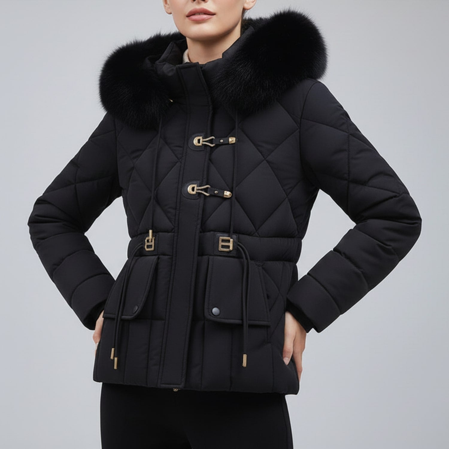 Donalyn Women's Quilted Insulated Puffer Jacket – Thermal Winter Coat