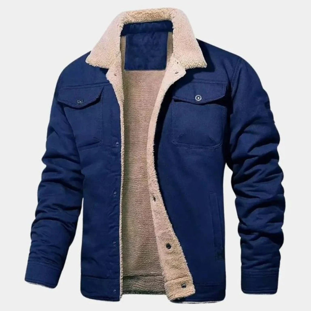 Calder Men's Soft Fleece Bomber Jacket – Classic Design with Zip Closure