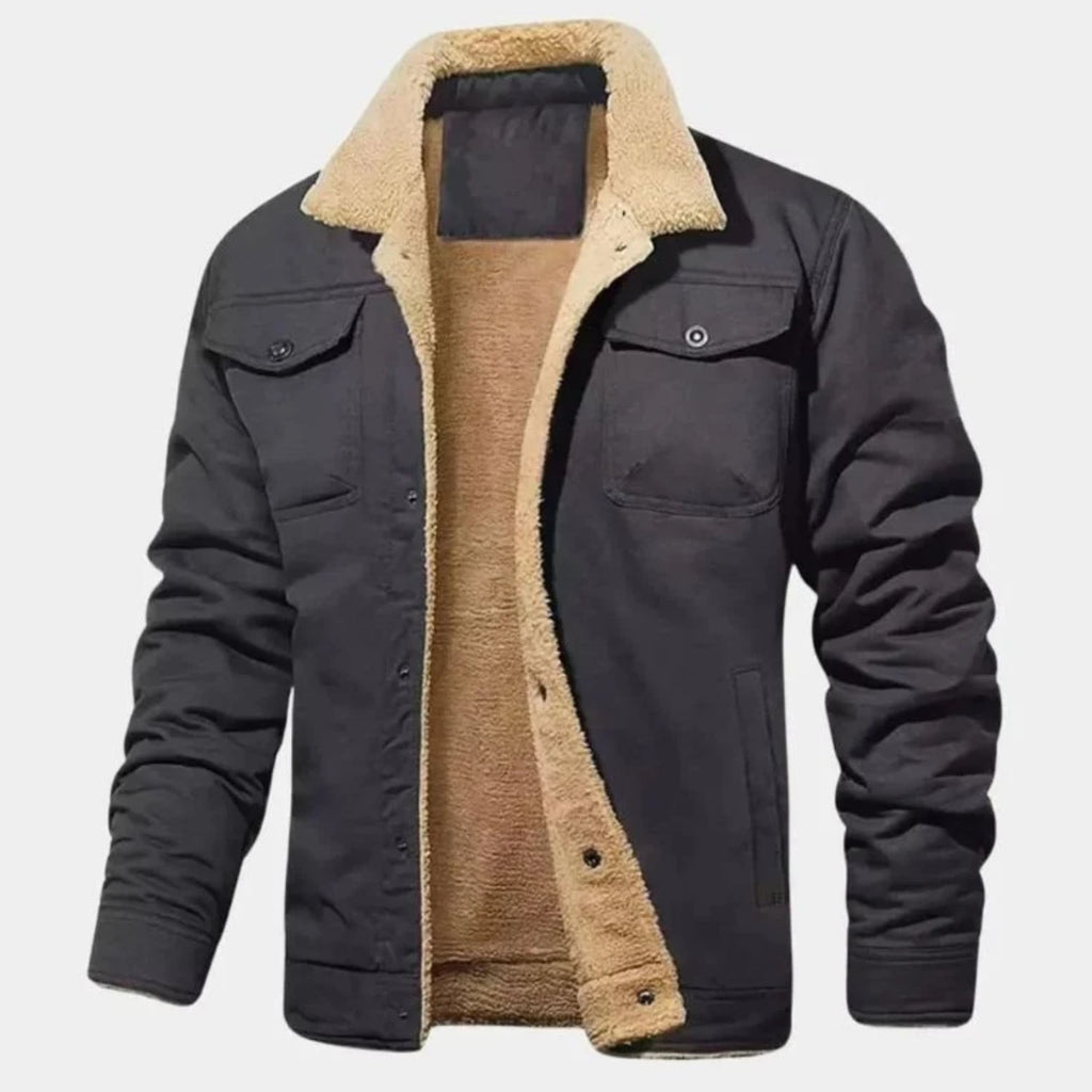 Calder Men's Soft Fleece Bomber Jacket – Classic Design with Zip Closure