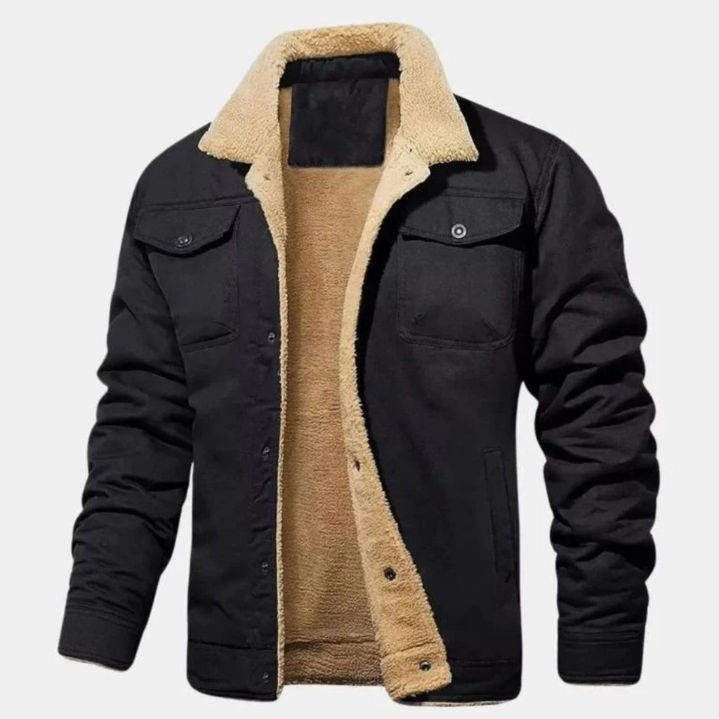 Calder Men's Soft Fleece Bomber Jacket – Classic Design with Zip Closure
