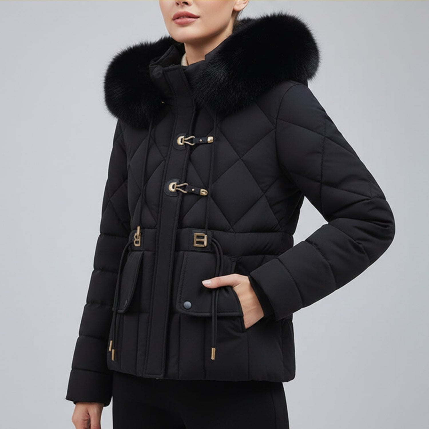 Donalyn Women's Quilted Insulated Puffer Jacket – Thermal Winter Coat