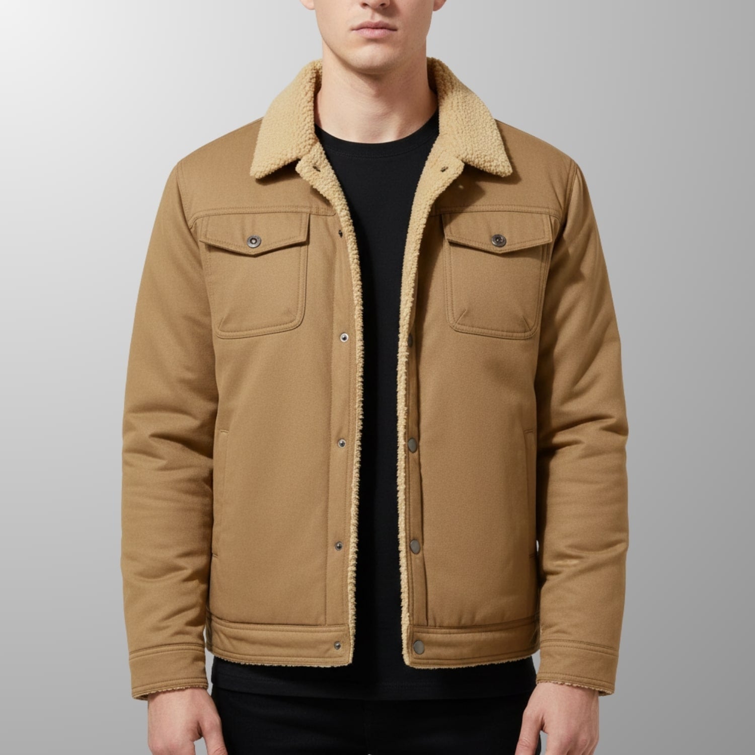 Calder Men's Soft Fleece Bomber Jacket – Classic Design with Zip Closure