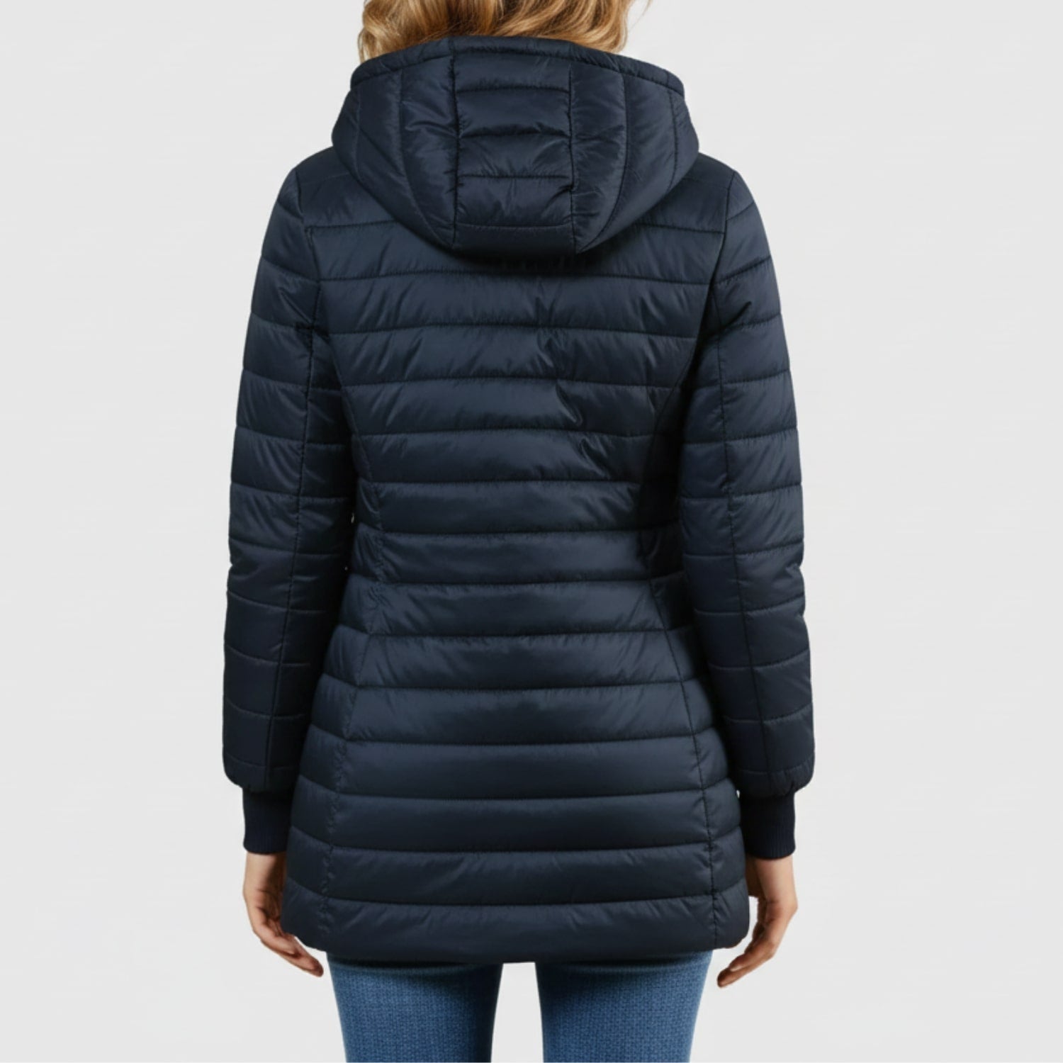 Adelise Women's Long Quilted Puffer Coat – Waterproof Winter Warmth Jacket