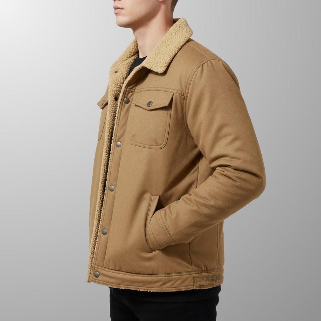 Calder Men's Soft Fleece Bomber Jacket – Classic Design with Zip Closure