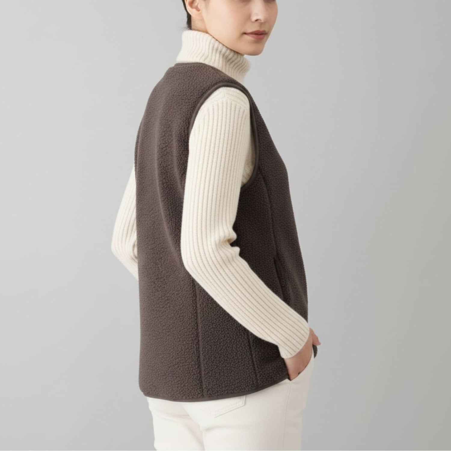Herlene Women's Plush Shearling Fleece Vest – Lightweight Layer