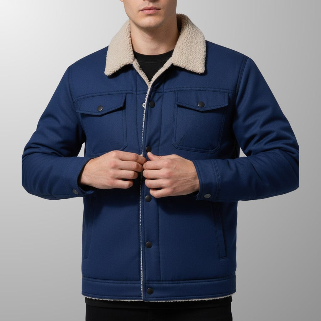 Calder Men's Soft Fleece Bomber Jacket – Classic Design with Zip Closure