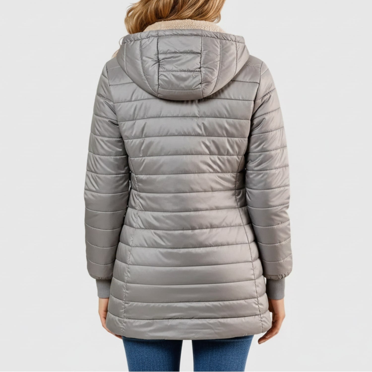 Adelise Women's Long Quilted Puffer Coat – Waterproof Winter Warmth Jacket