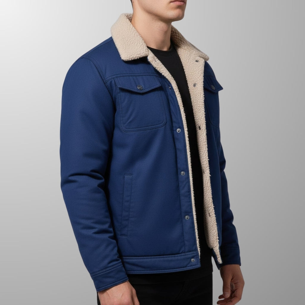 Calder Men's Soft Fleece Bomber Jacket – Classic Design with Zip Closure