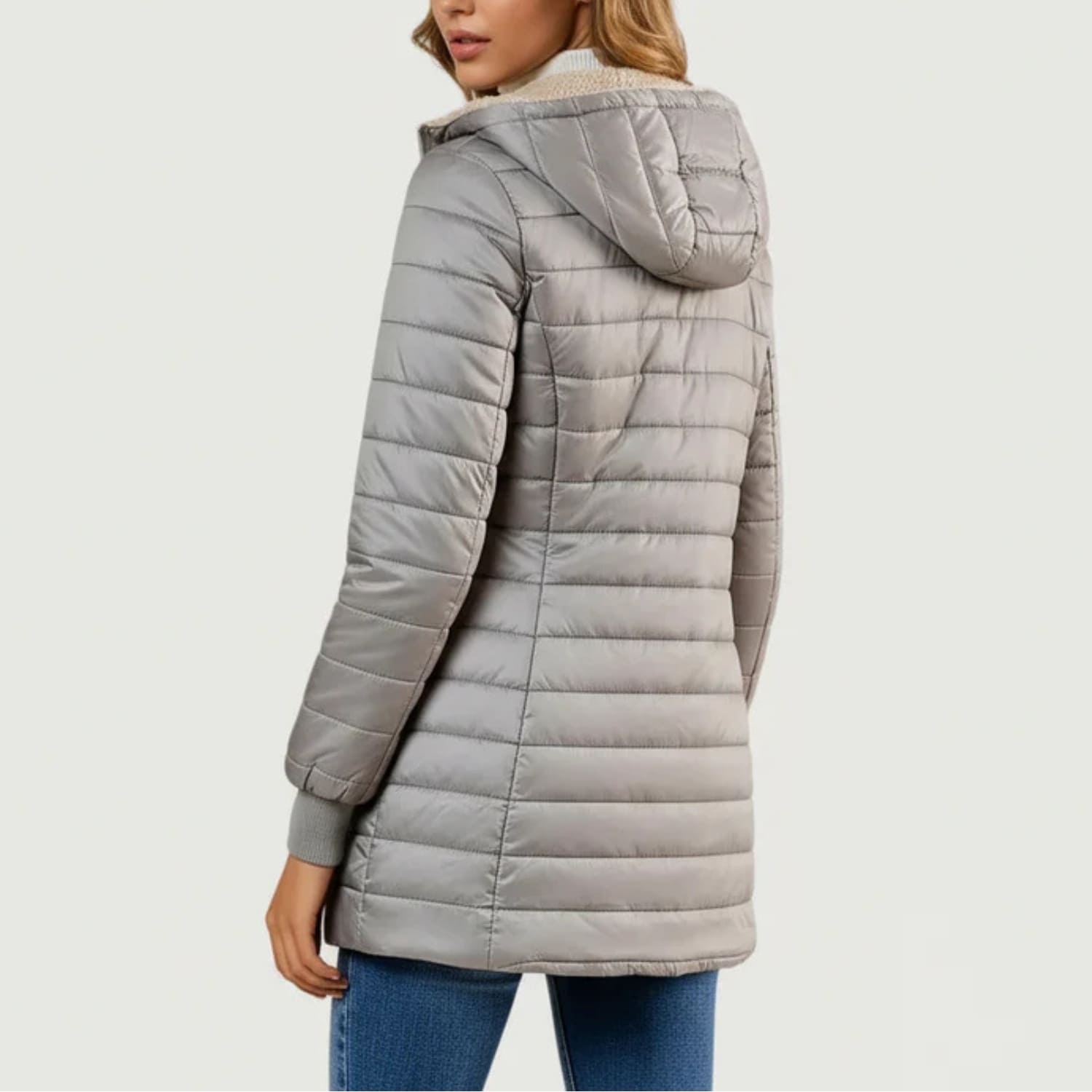 Adelise Women's Long Quilted Puffer Coat – Waterproof Winter Warmth Jacket