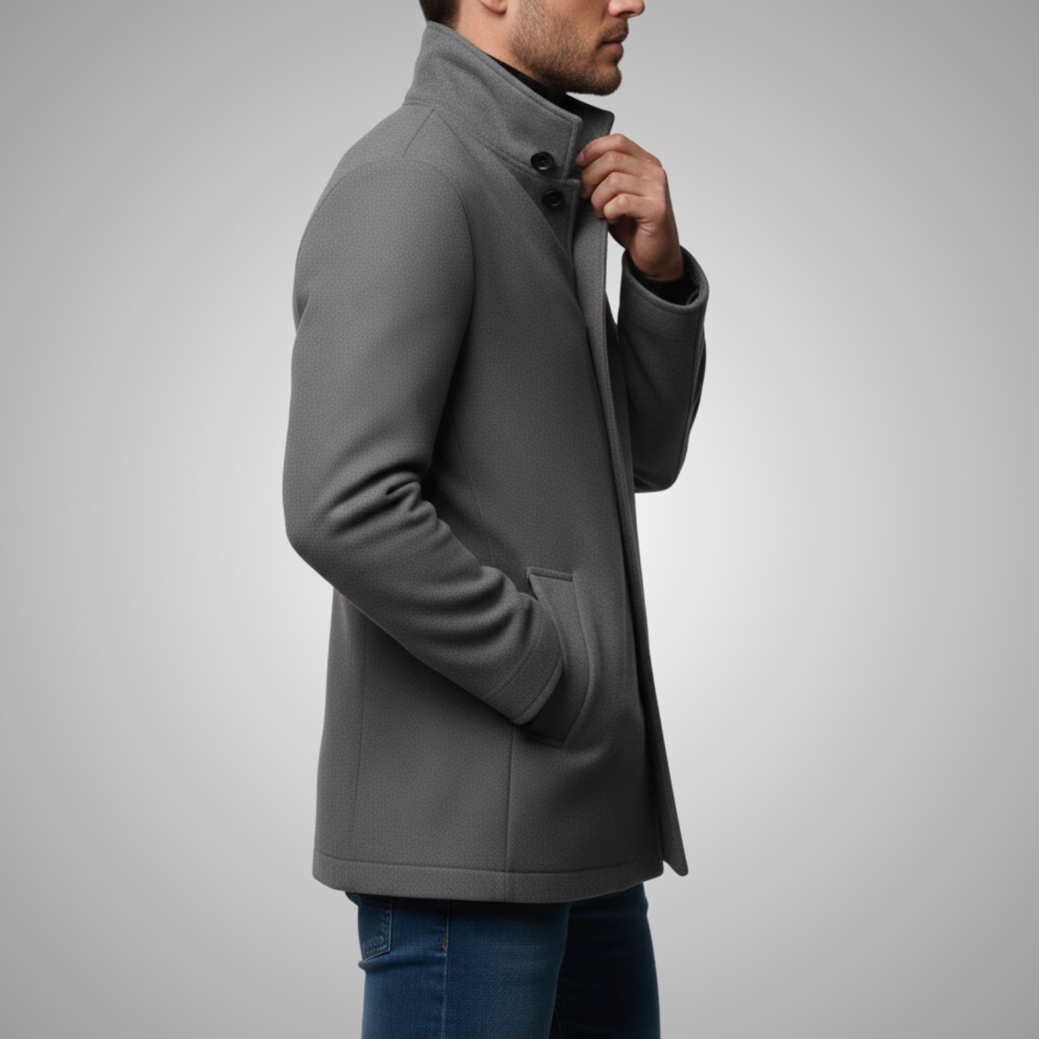Fredd Men's Tailored Wool Blend Jacket – Premium Cold Weather Coat