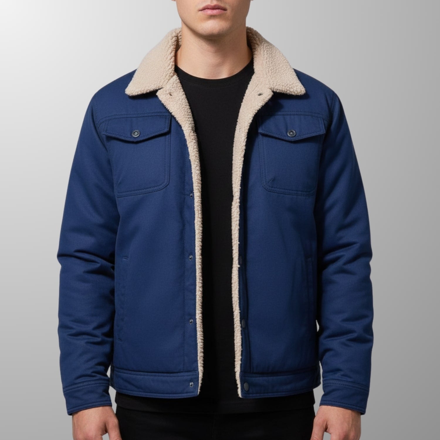 Calder Men's Soft Fleece Bomber Jacket – Classic Design with Zip Closure