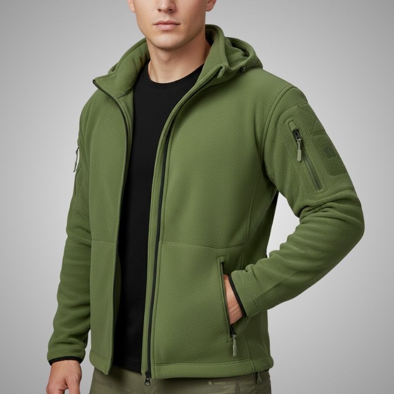Cristian Men's Windproof Thermal Fleece Jacket for Outdoor Wear