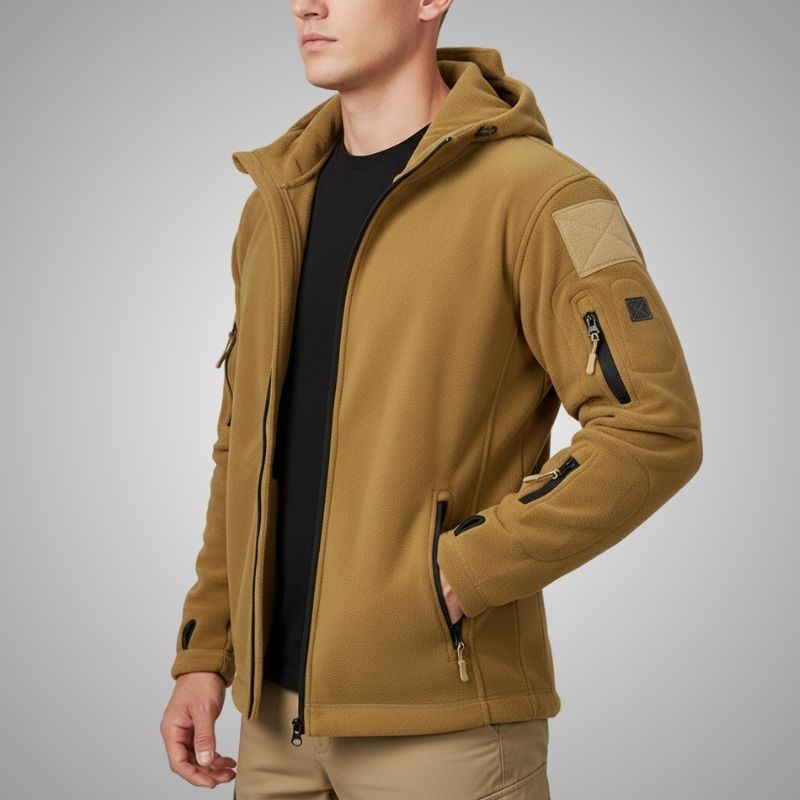 Cristian Men's Windproof Thermal Fleece Jacket for Outdoor Wear
