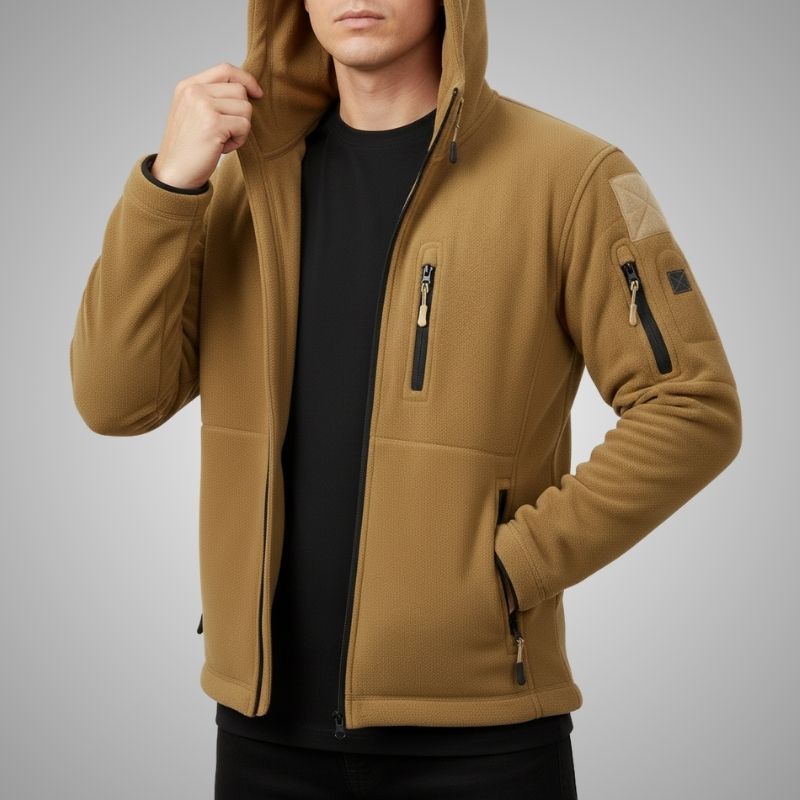 Cristian Men's Windproof Thermal Fleece Jacket for Outdoor Wear