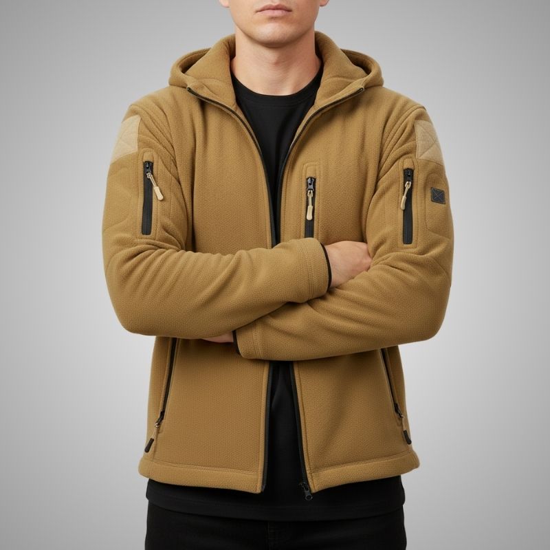 Cristian Men's Windproof Thermal Fleece Jacket for Outdoor Wear