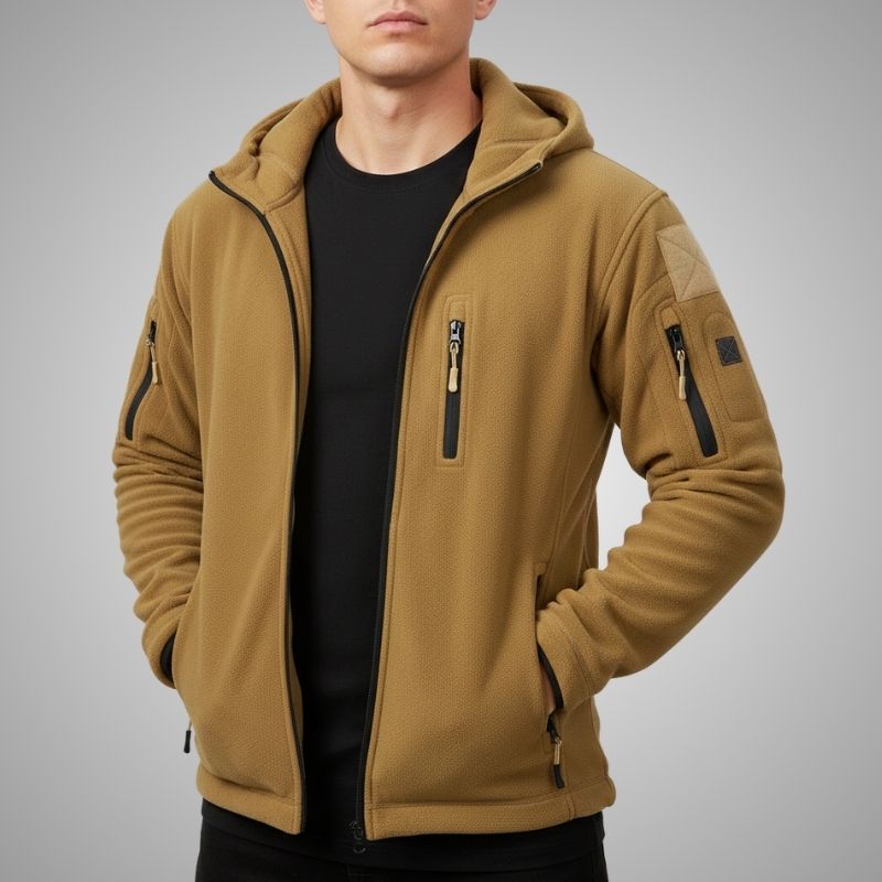 Cristian Men's Windproof Thermal Fleece Jacket for Outdoor Wear