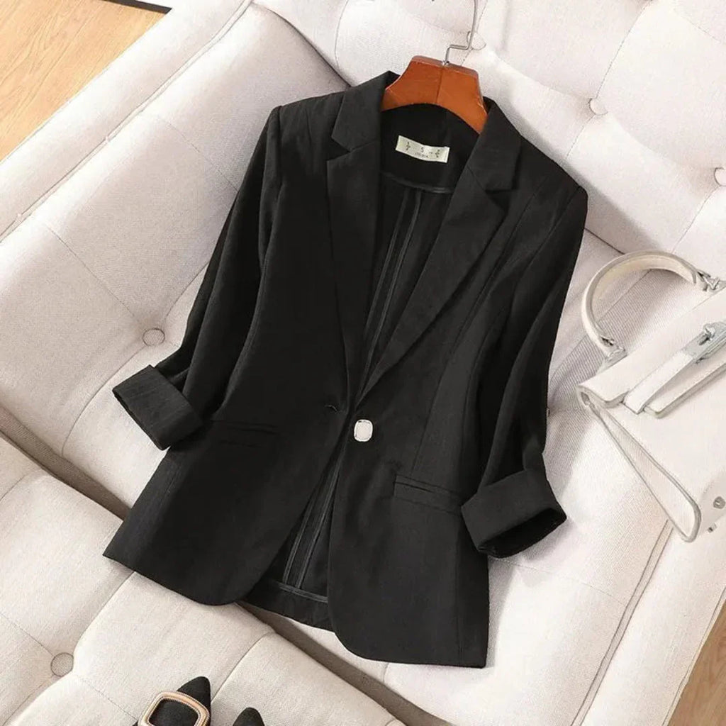 Bianca Lightweight Linen Blazer – Slim Fit Tailored Summer Jacket