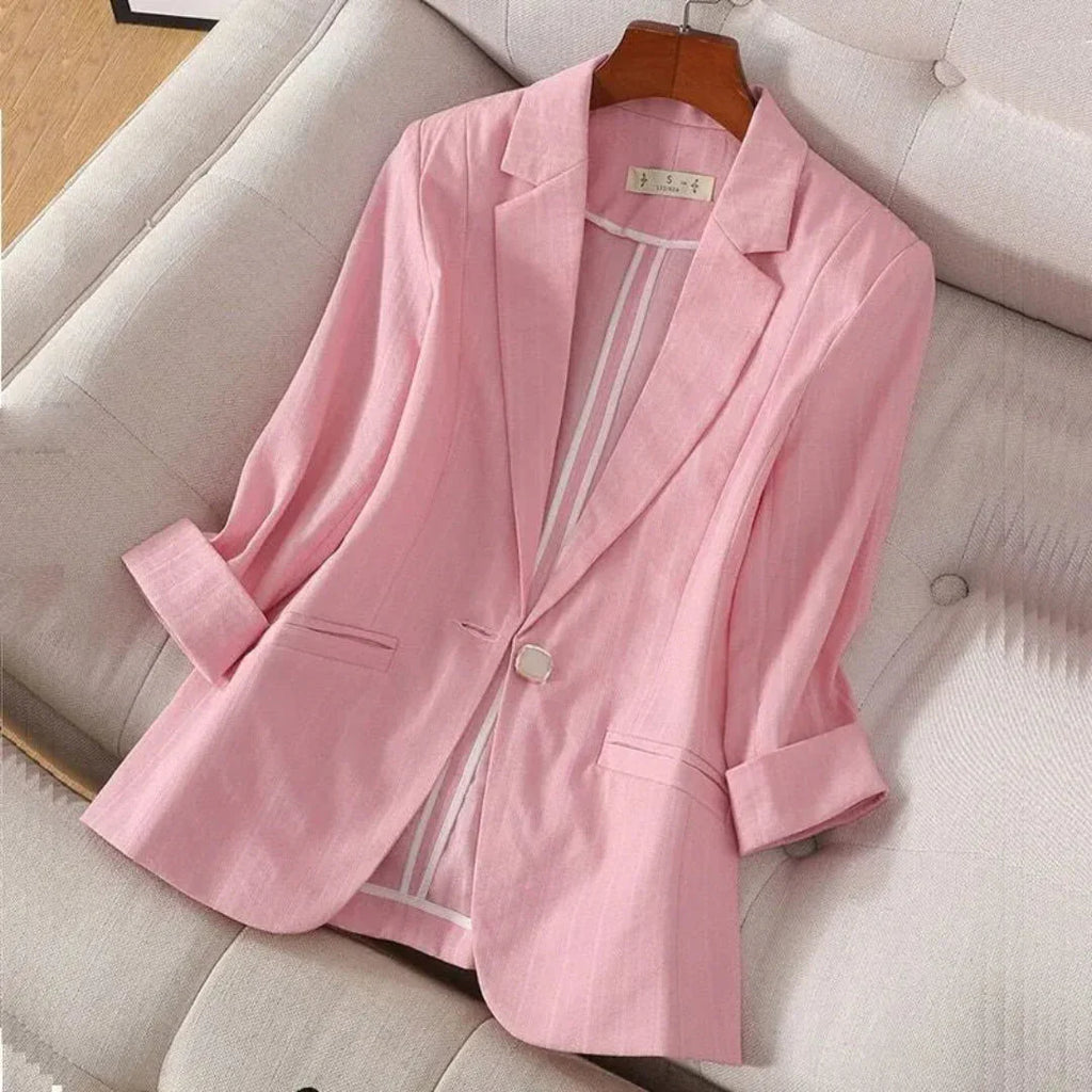 Bianca Lightweight Linen Blazer – Slim Fit Tailored Summer Jacket