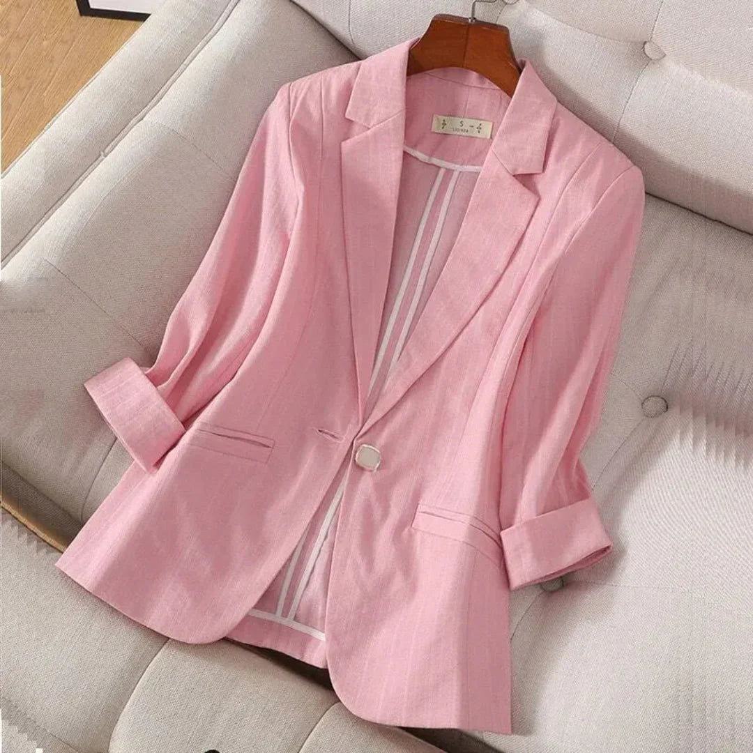 Bianca Lightweight Linen Blazer – Slim Fit Tailored Summer Jacket