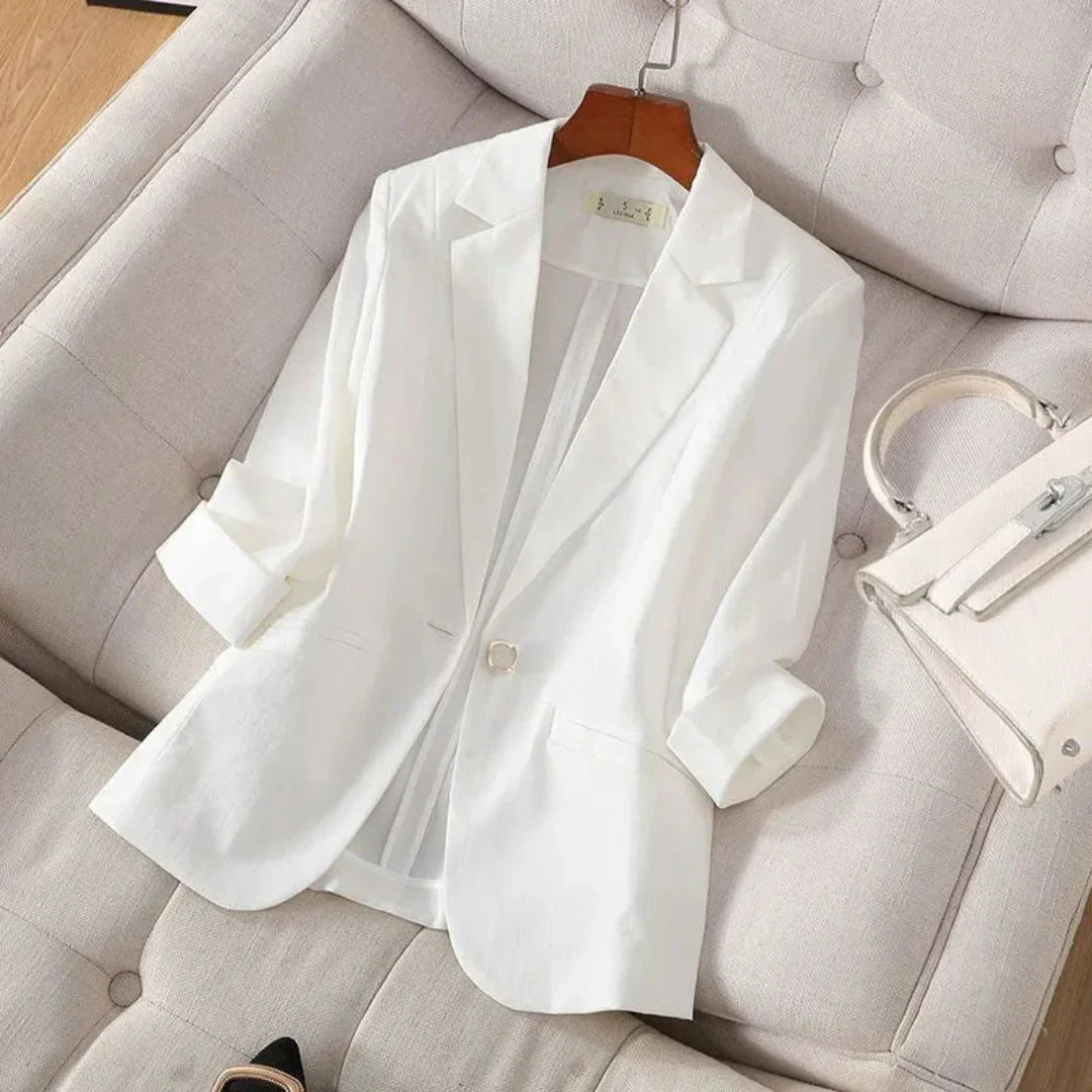 Bianca Lightweight Linen Blazer – Slim Fit Tailored Summer Jacket