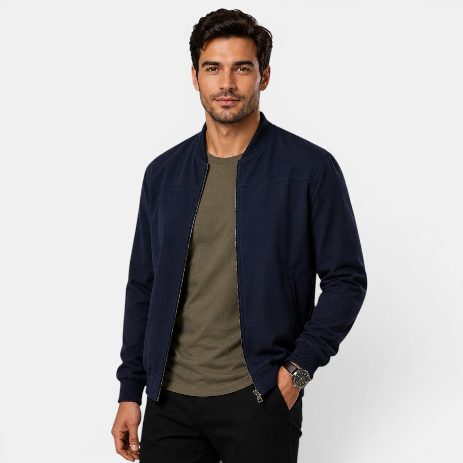 Sandro Lightweight Bomber Jacket – Everyday Casual Zip-Up Outerwear