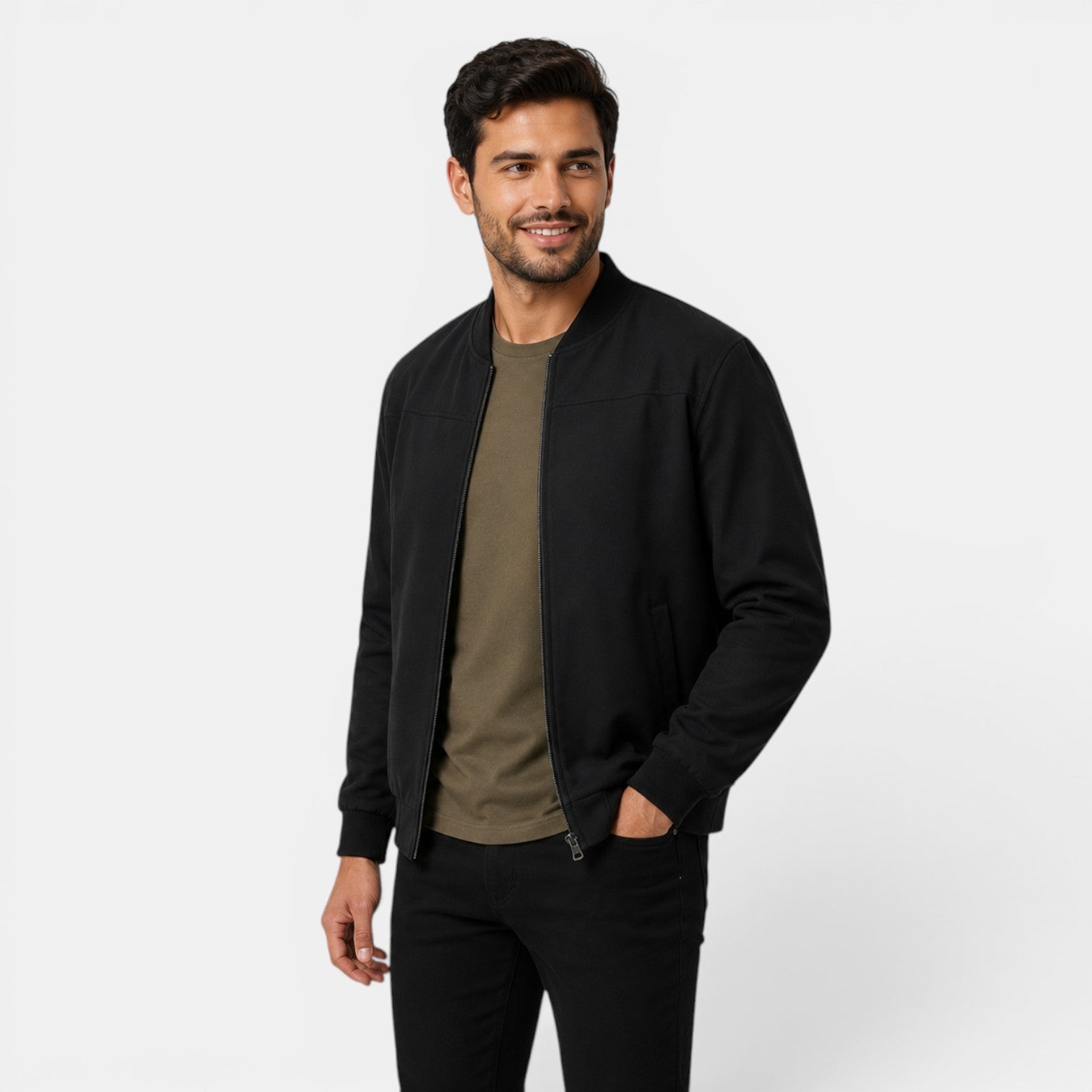 Sandro Lightweight Bomber Jacket – Everyday Casual Zip-Up Outerwear