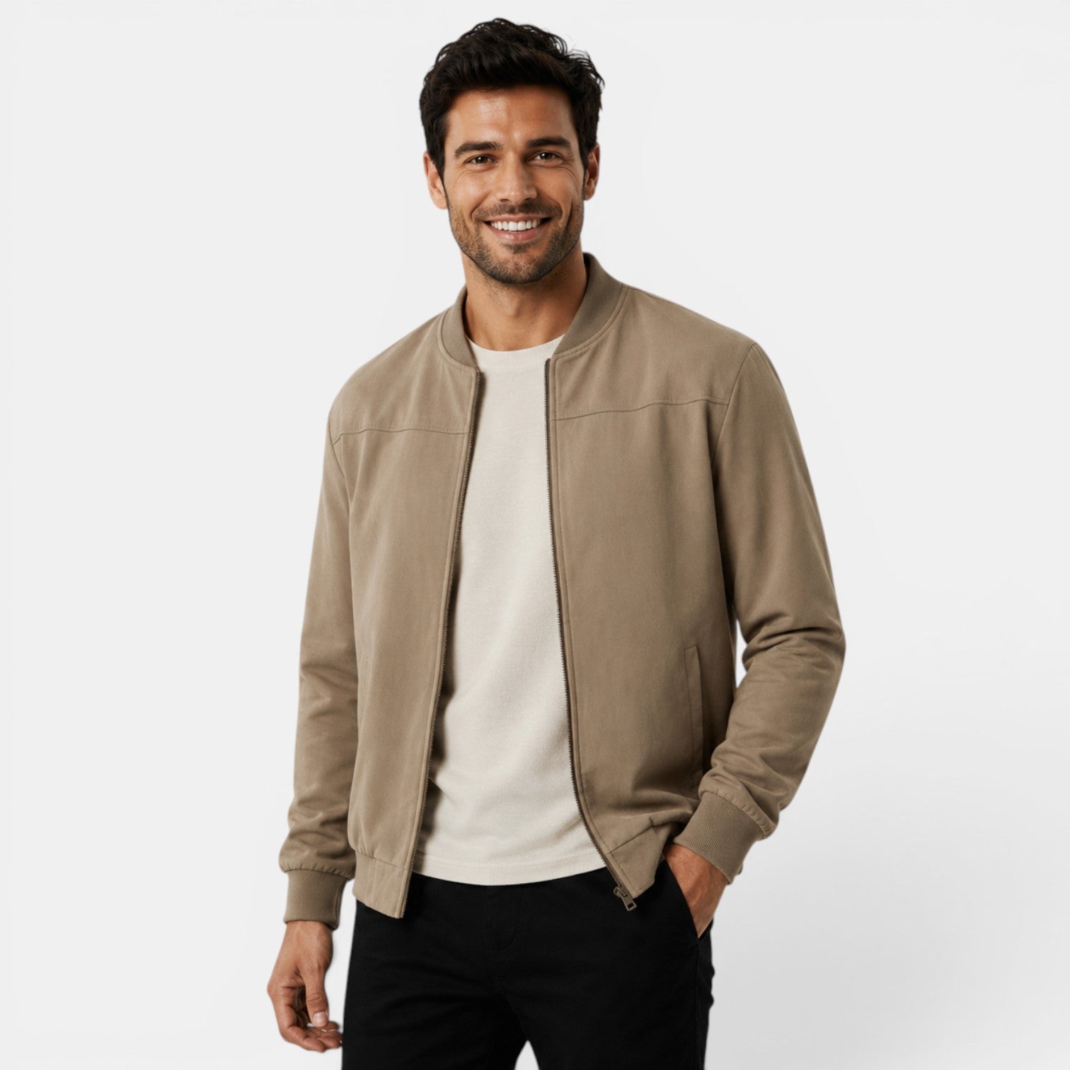 Sandro Lightweight Bomber Jacket – Everyday Casual Zip-Up Outerwear