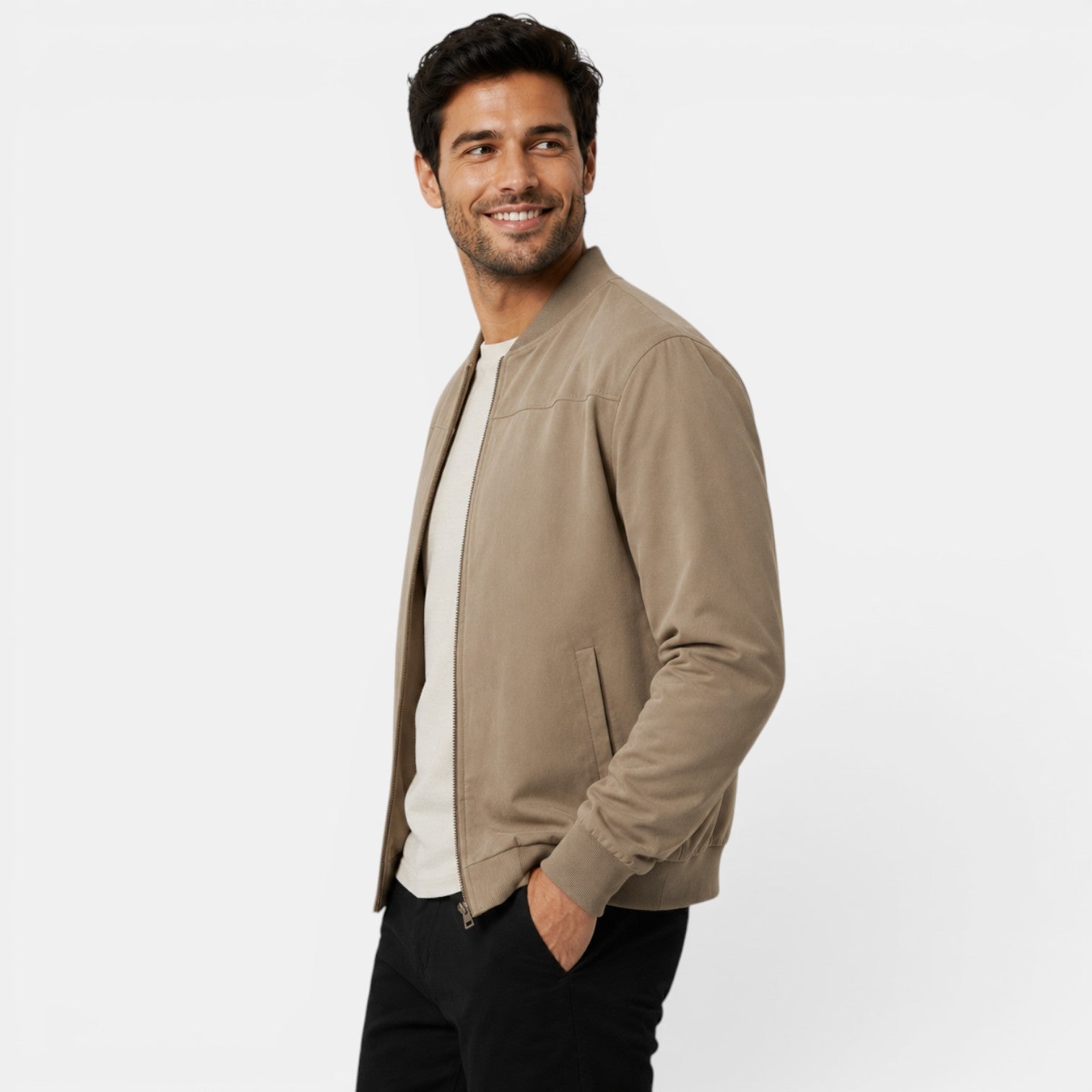 Sandro Lightweight Bomber Jacket – Everyday Casual Zip-Up Outerwear