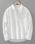 Elliot Kyoto Collar Shirt – Sleek Resort Shirt in Fresh Cotton-Linen Blend