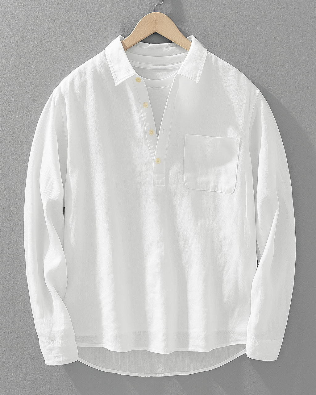 Elliot Kyoto Collar Shirt – Sleek Resort Shirt in Fresh Cotton-Linen Blend