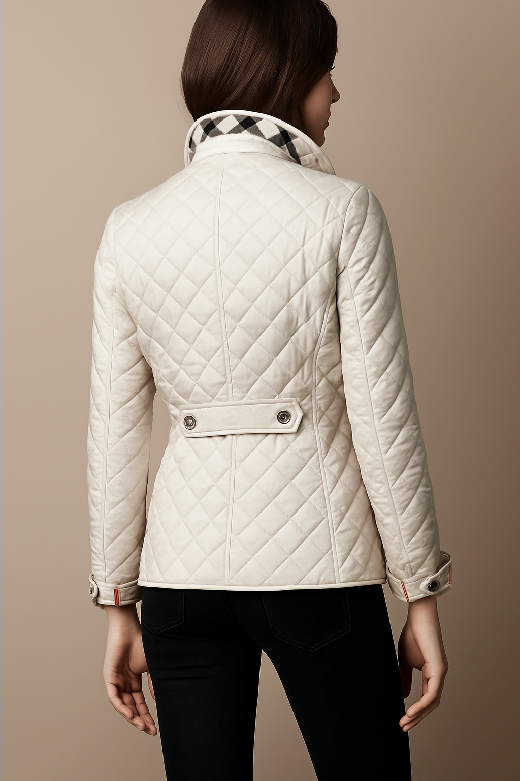 Celeste Quilted Women's Coat – Button-Up Winter Jacket for Office and Streetwear