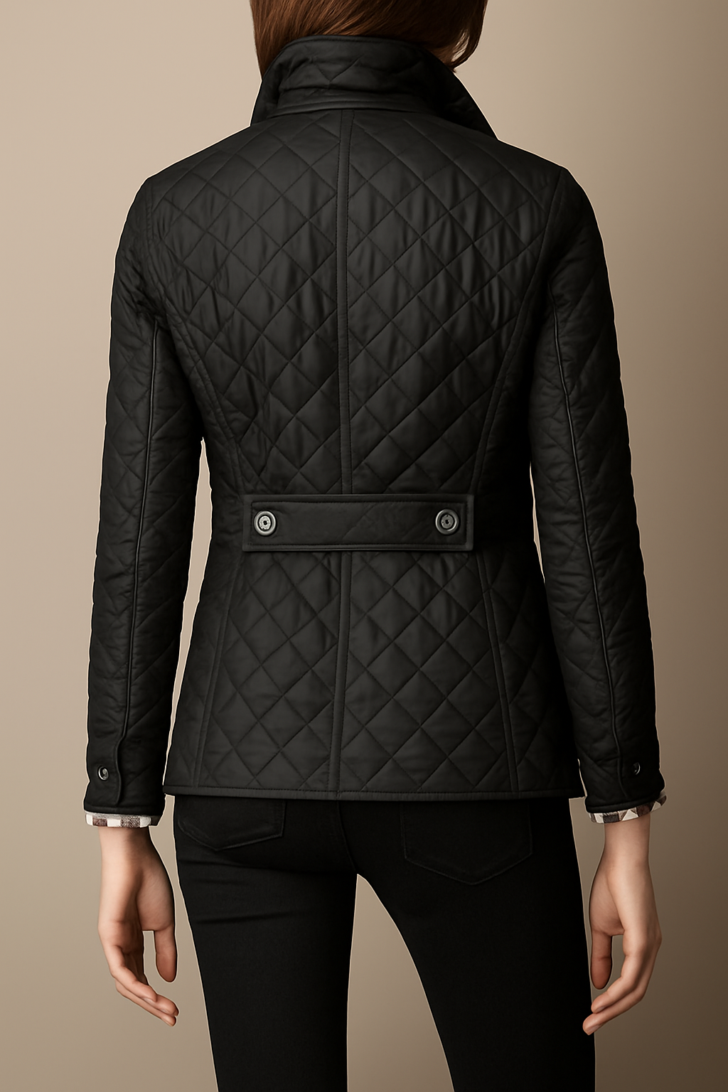 Celeste Quilted Women's Coat – Button-Up Winter Jacket for Office and Streetwear