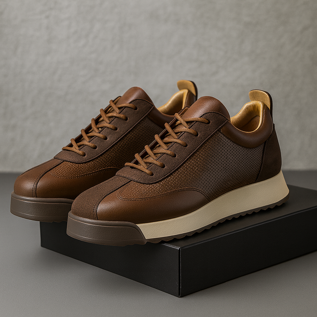 Callum Men's Leather Sneakers – Enhanced Support and Superior Daily Comfort