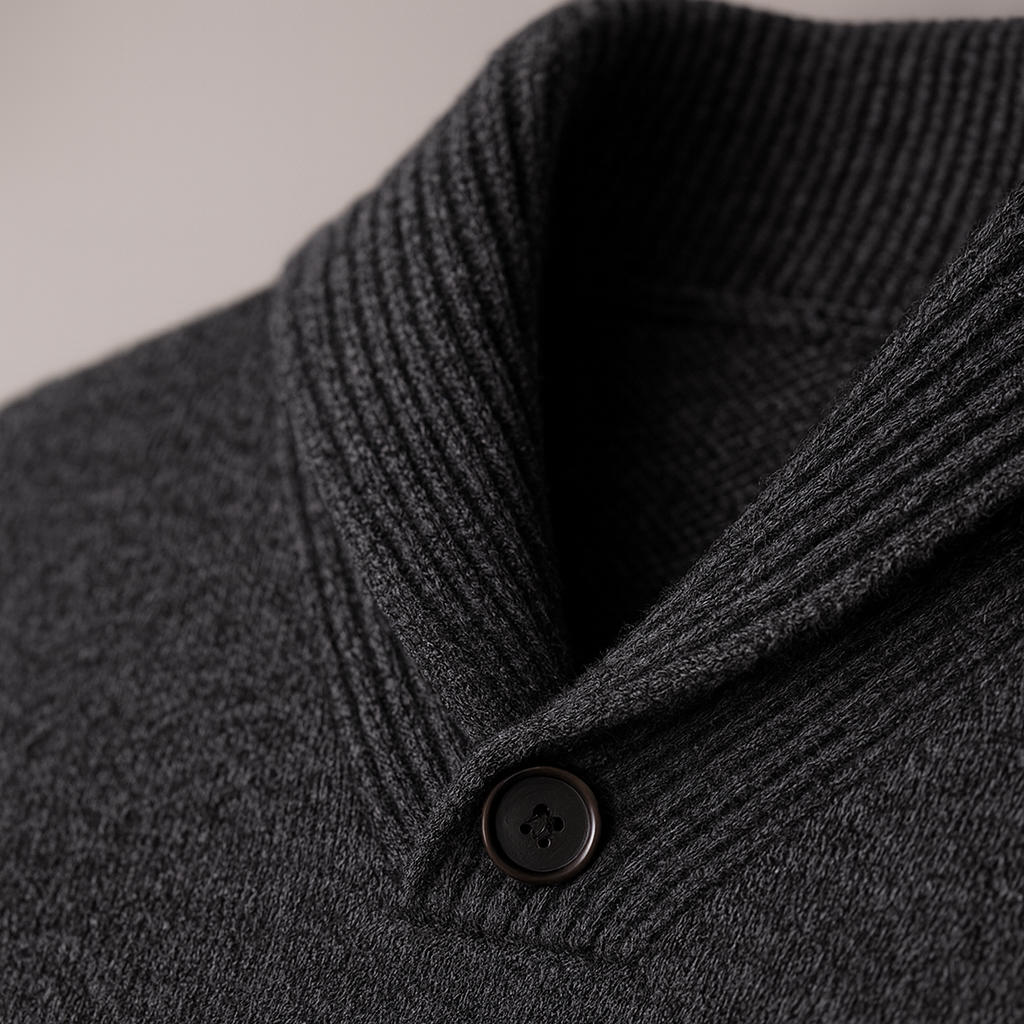 Diego Men's Shawl Collar Merino Wool Sweater – Soft Knit
