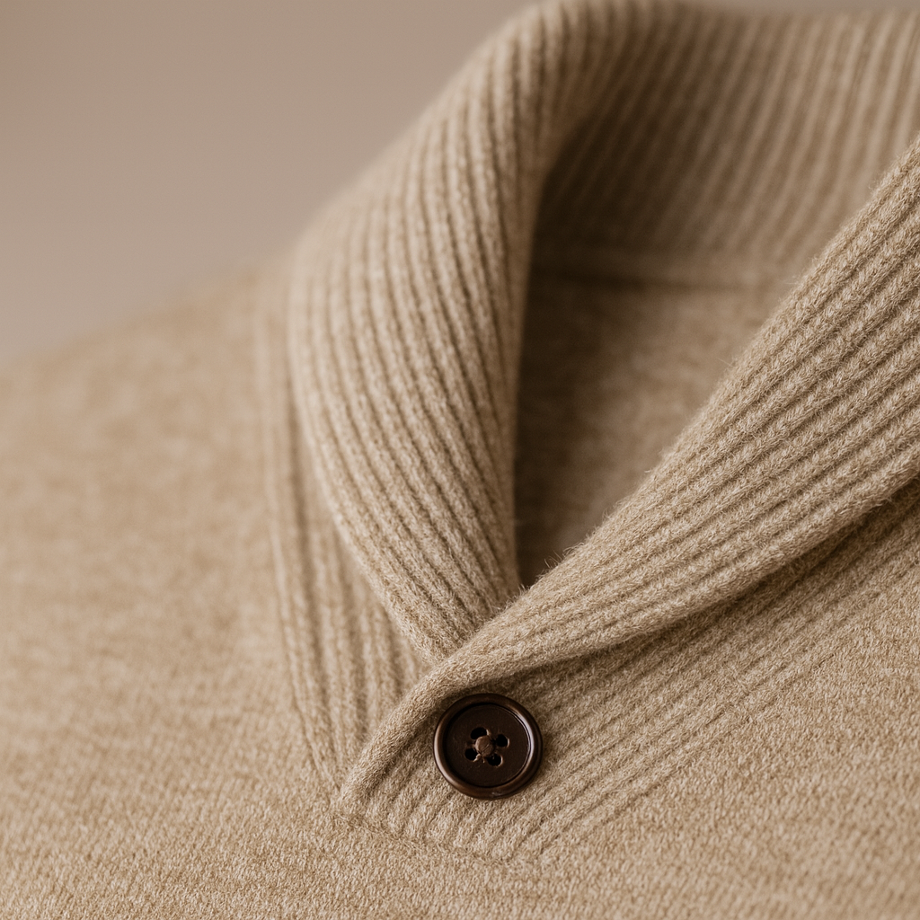 Diego Men's Shawl Collar Merino Wool Sweater – Soft Knit